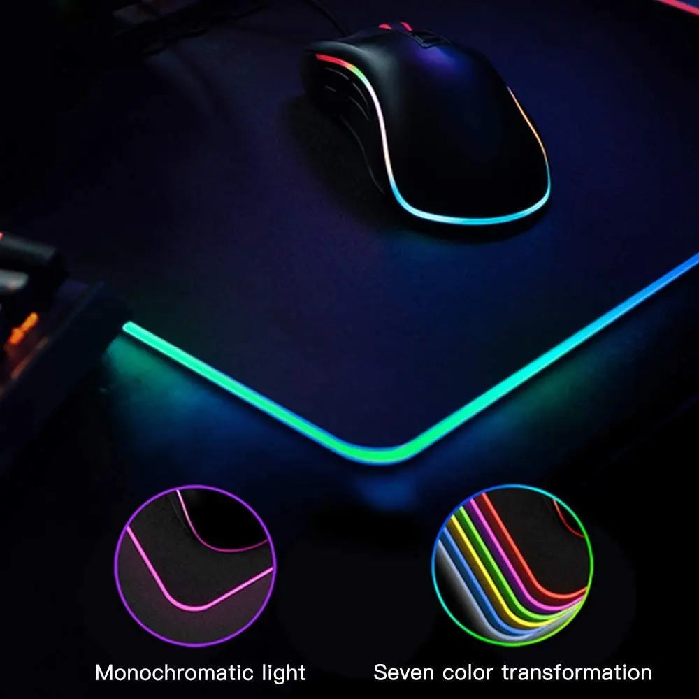 Geecol RGB Led Gaming Mouse Pad, Oversized Glowing Soft Extended with Anti-Slip Mat, 80 * 30cm(31.5 * 12 Inch) pattanaustralia